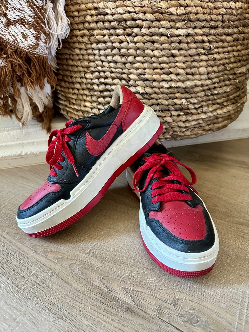 Nike Air Jordan 1 Elevate Black & Red Women's Low-Top Sneakers